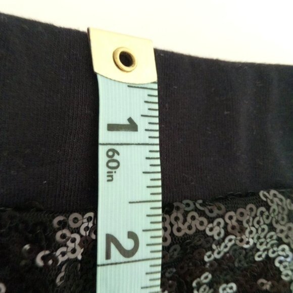 New Joe Fresh Plus Black Sequins Lined Dressy Mini Skirt Women's Size 1X - Picture 6 of 8